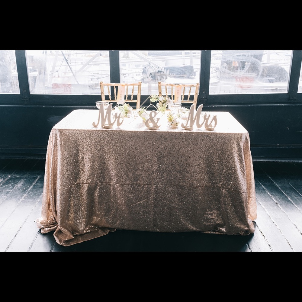 Champagne sequin tablecloth | Wedding, bridal shower, party